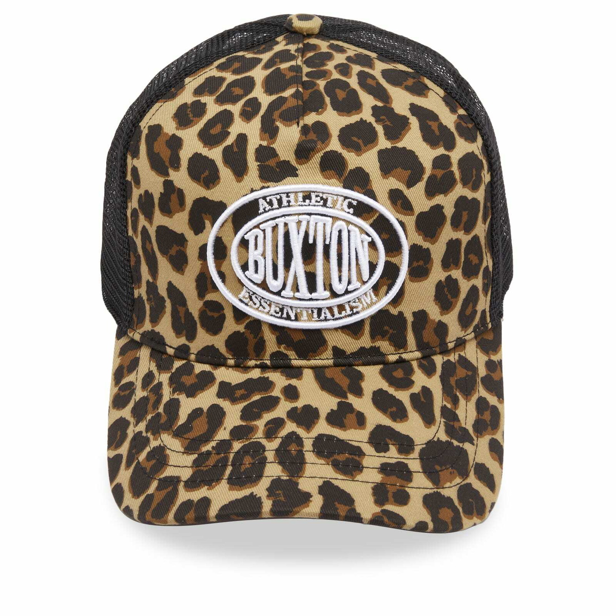 Cole Buxton Men's Leopard Trucker Cap in Leopard Print 