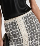 Giambattista Valli Checked wool-blend bouclé miniskirt
