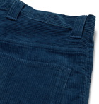 Story Mfg. - Indigo-Dyed Organic Cotton-Corduroy Trousers - Blue