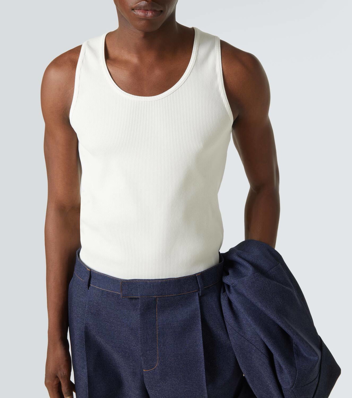 Bottega Veneta Cotton-blend jersey tank top