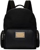 Dolce & Gabbana Black Nylon & Calfskin Backpack