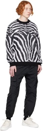 Balmain Black & Gray Zebra Sweater