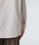 The Row Pompeo checked cotton chambray shirt
