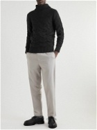 S.N.S. Herning - Cameo Slim-Fit Cable-Knit Virgin Wool Rollneck Sweater - Black