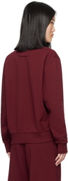 MM6 Maison Margiela Burgundy Printed Sweatshirt