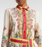 Etro Paisley belted cotton shirt dress