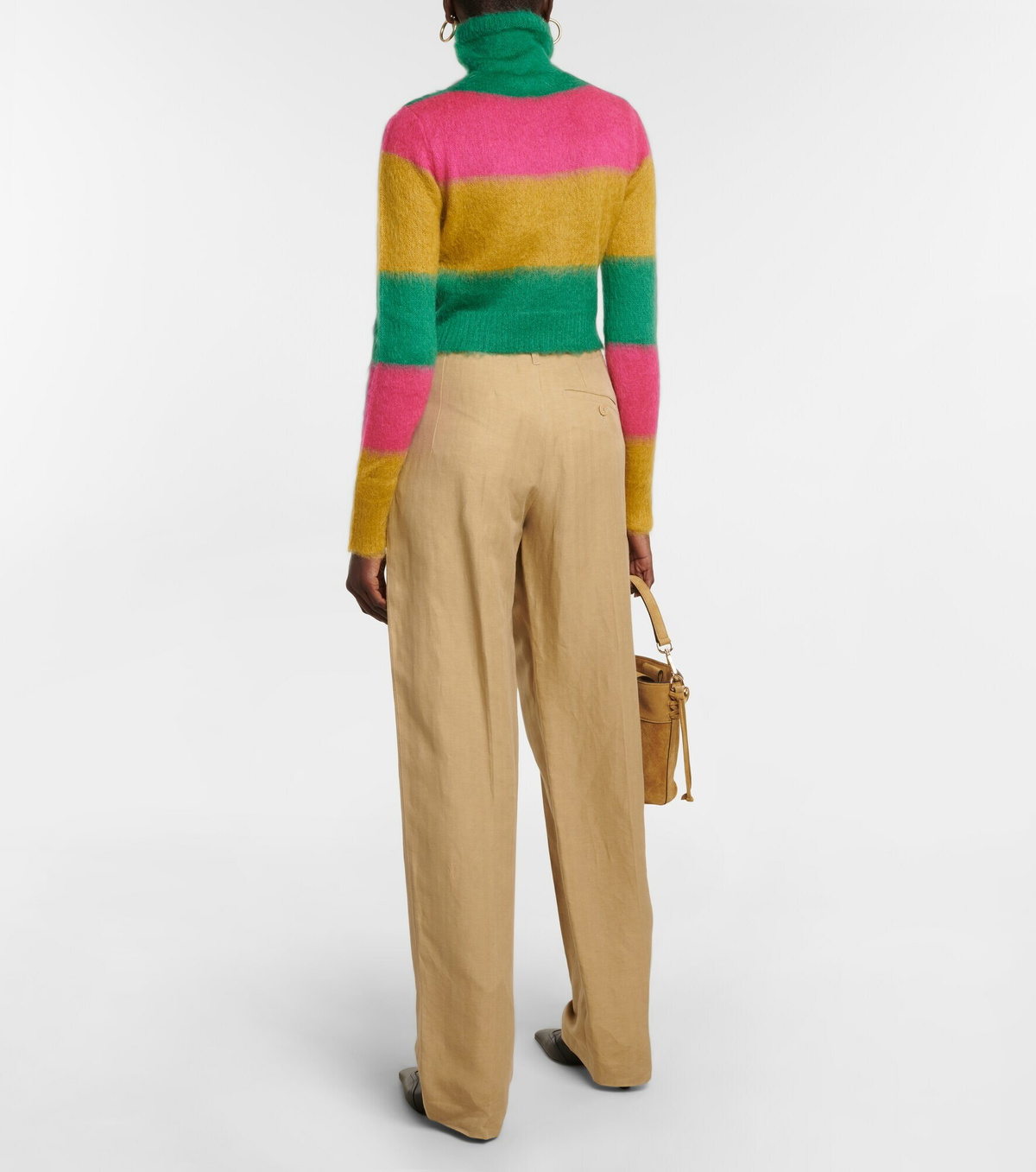 ETRO STRIPED MOHAIR BLEND SWEATER