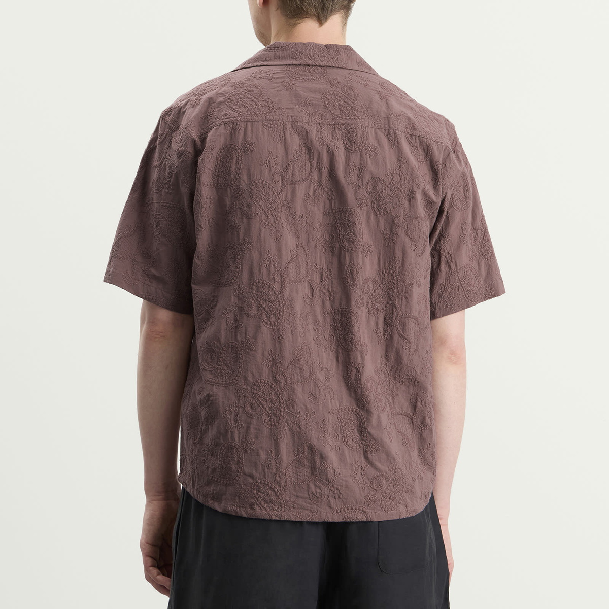 Corridor Men's Paisley Embroidery SS in Purple