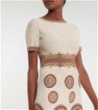 Alaïa Printed stretch-knit minidress