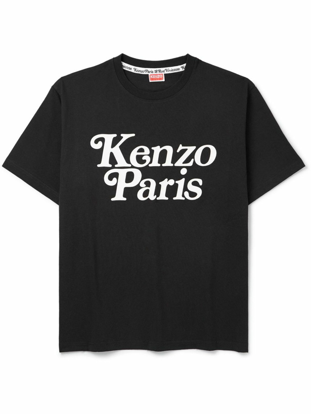 Photo: KENZO - VERDY Logo-Flocked Cotton-Jersey T-Shirt - Black