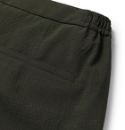 Hugo Boss - Slim-Fit Tapered Wool-Blend Seersucker Trousers - Green