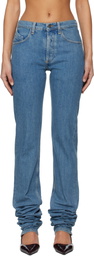 The Attico Blue Long Jeans