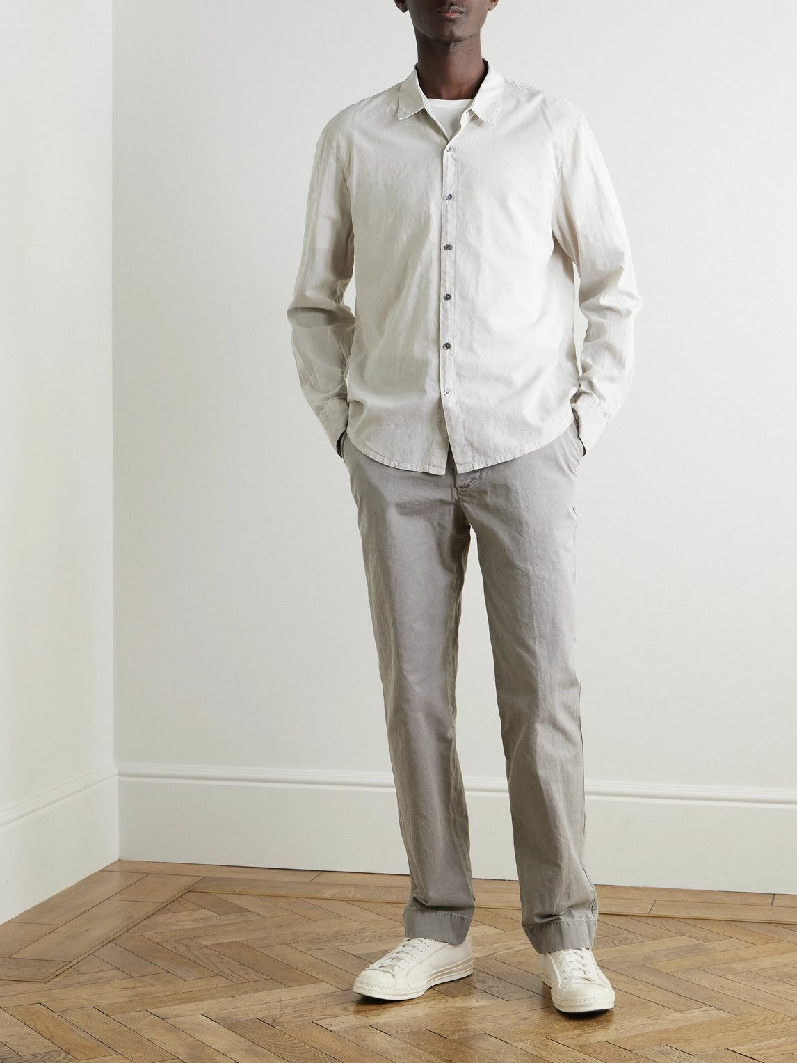 JAMES SHIRT IN STRETCH COTTON POPLIN