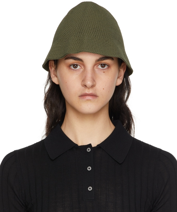 Photo: Dion Lee Khaki Crochet Beach Hat