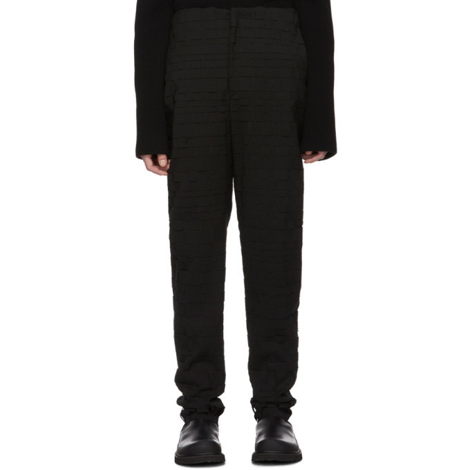 Photo: Bottega Veneta Black Scuba Suiting Intrecciato Trousers