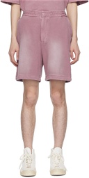 Solid Homme Purple Dyeing Shorts