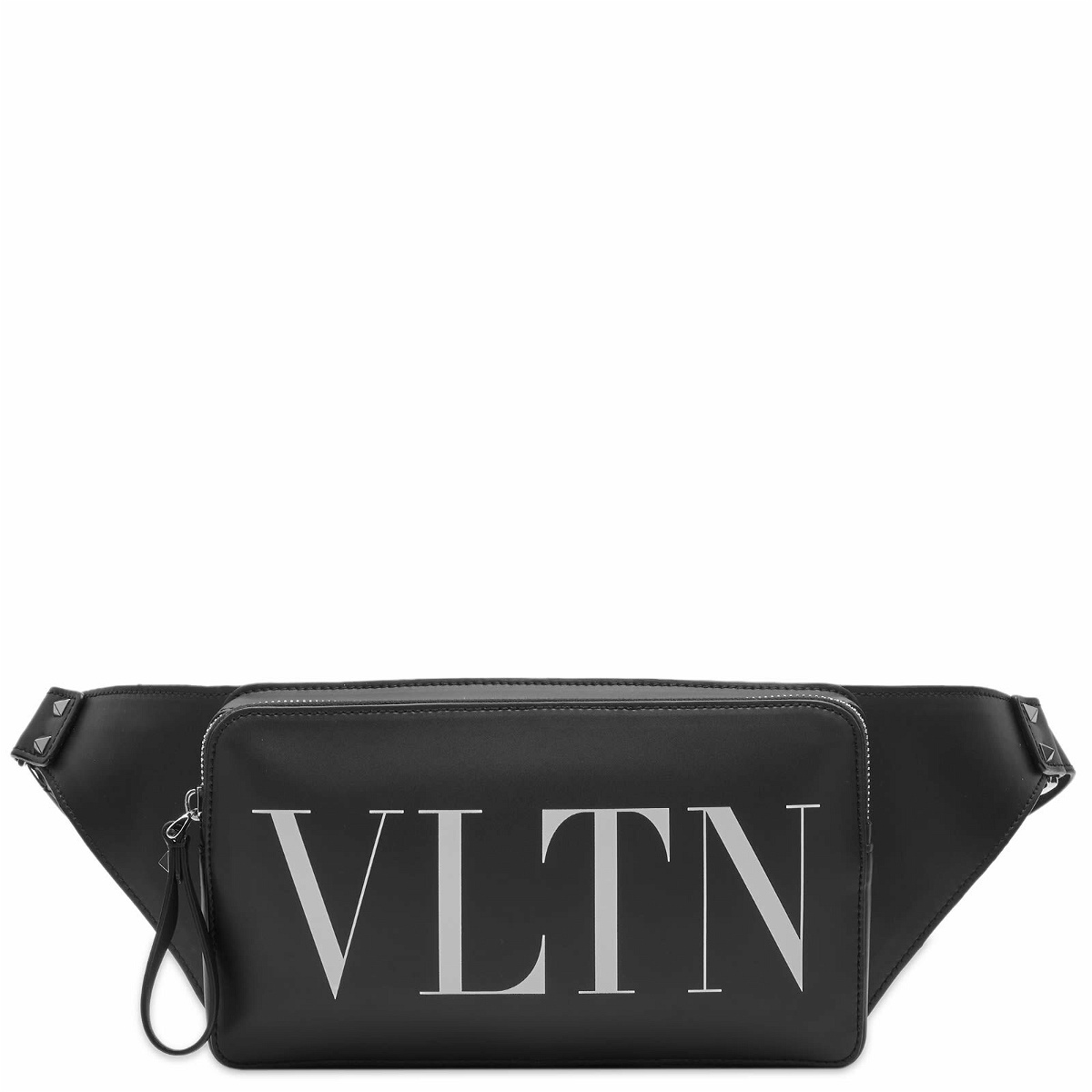 Valentino Men's VLTN Belt Bag in Black/White Valentino