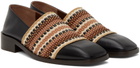 Wales Bonner Black Stacked Heel Loafers