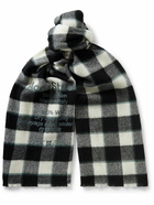 Acne Studios - Cassiar Logo-Print Checked Wool Scarf