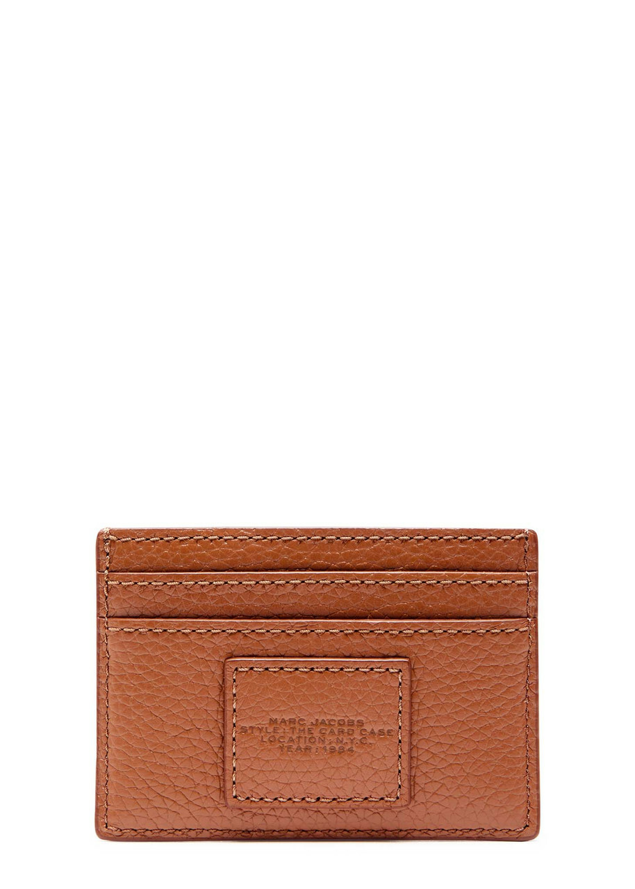 Marc Jacobs The Card Case Grained Leather Card Holder - Brown - One Size