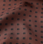 Brioni - Printed Silk-Twill Shirt - Brown