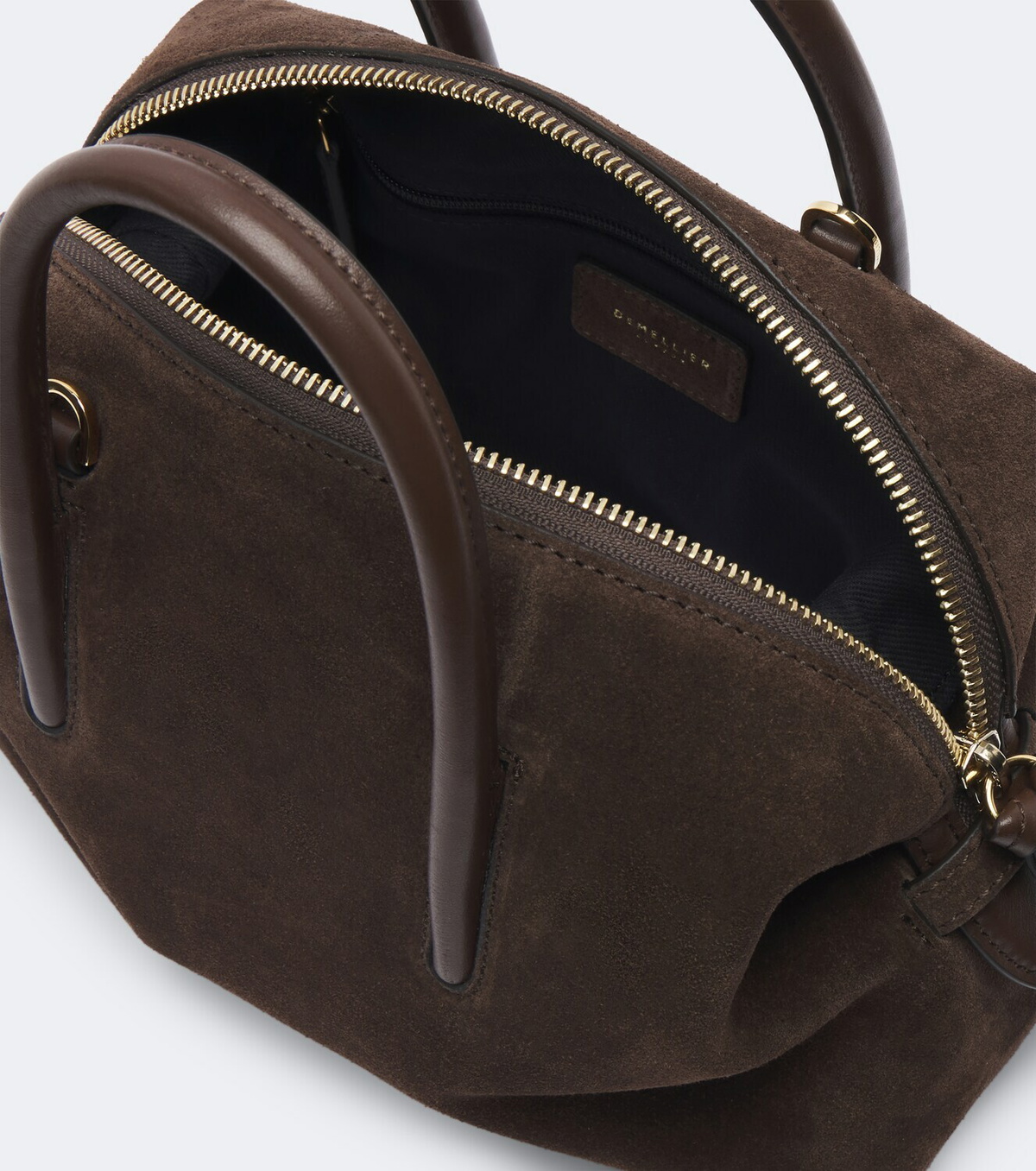 DeMellier Stockholm Small suede top-handle bag