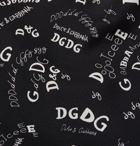 Dolce & Gabbana - Logo-Print Silk-Chiffon Shirt - Black