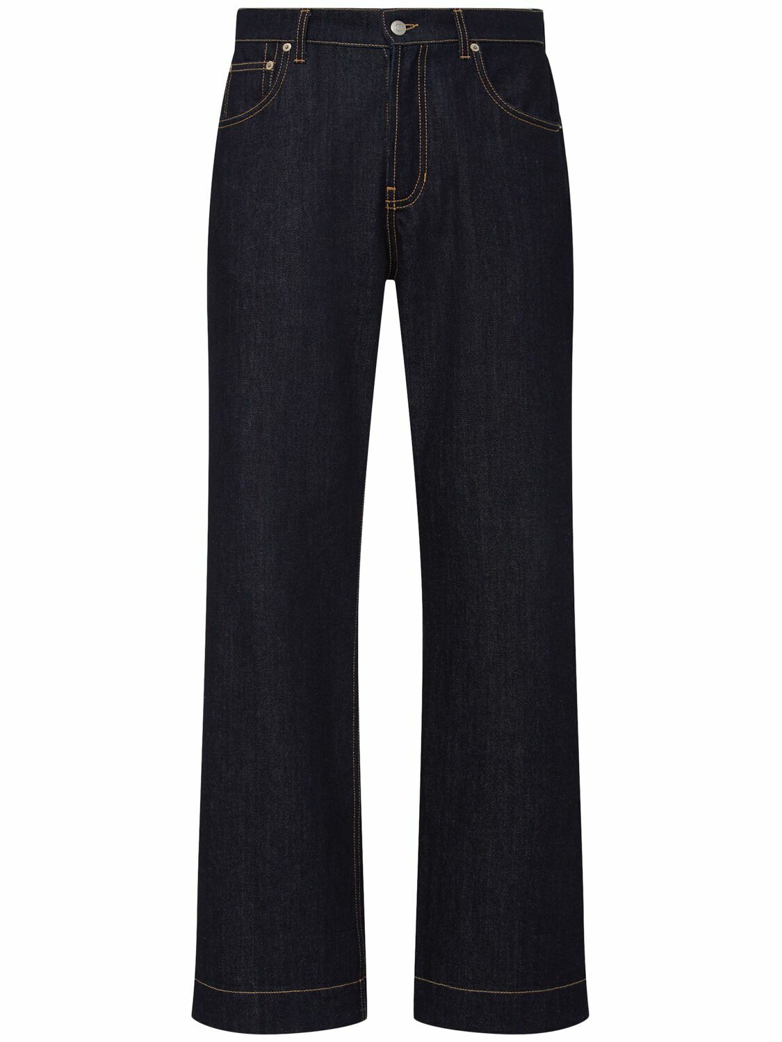 Alexander McQueen Men's Wide Leg Jeans in Black Alexander