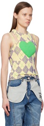 Andersson Bell SSENSE Exclusive Yellow Puffy Heart Saver Tank Top