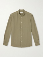 Boglioli - Grandad-Collar Linen Shirt - Green
