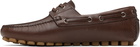 Valentino Garavani Brown Driver Fastaway Buffalo Loafers