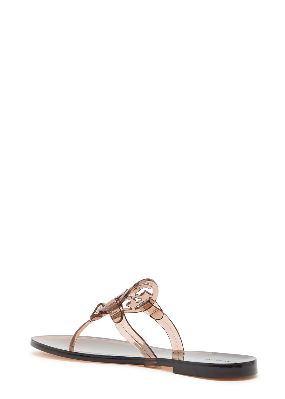 Tory Burch Miller Logo Jelly Sandals Brown