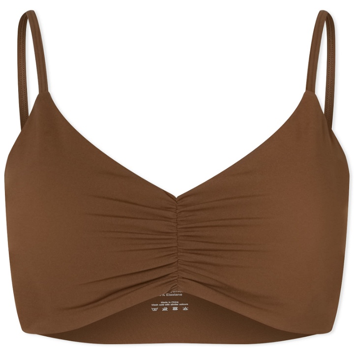Photo: Adanola Women's Ultimate Ruched Front Sports Bra in Chocolate Brown