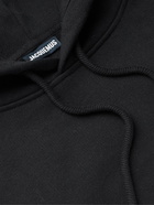 Jacquemus - Logo-Embroidered Organic Cotton-Jersey Hoodie - Black