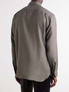 TOM FORD - Cotton and Silk-Blend Twill Shirt - Green