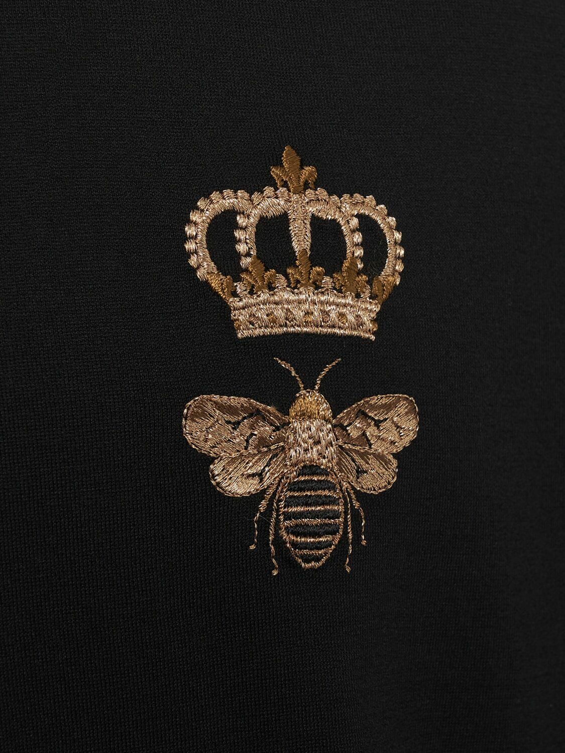 Tシャツ・カットソー Dolce&Gabbana BEE AND CROWN EMBROIDERED T-SHIRT Dolce & Gabbana Crown-Bee Lurex Embroidery T-Shirt | Sendegaro