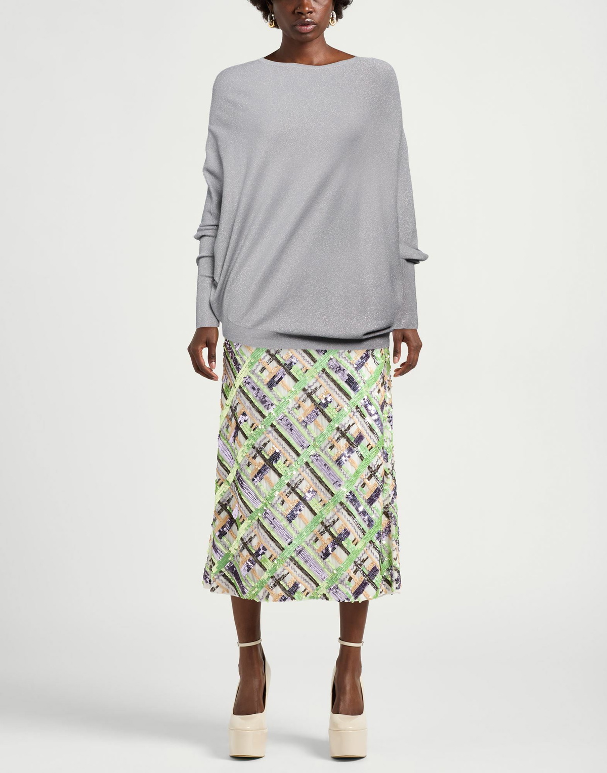 Manila Grace Womens Sweater in Grey