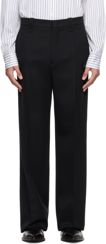 Photo: Lanvin Black Light Wool Chino Trousers
