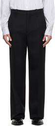 Lanvin Black Light Wool Chino Trousers