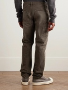 John Elliott - Straight-Leg Distressed Paint-Splattered Cotton-Canvas Trousers - Brown