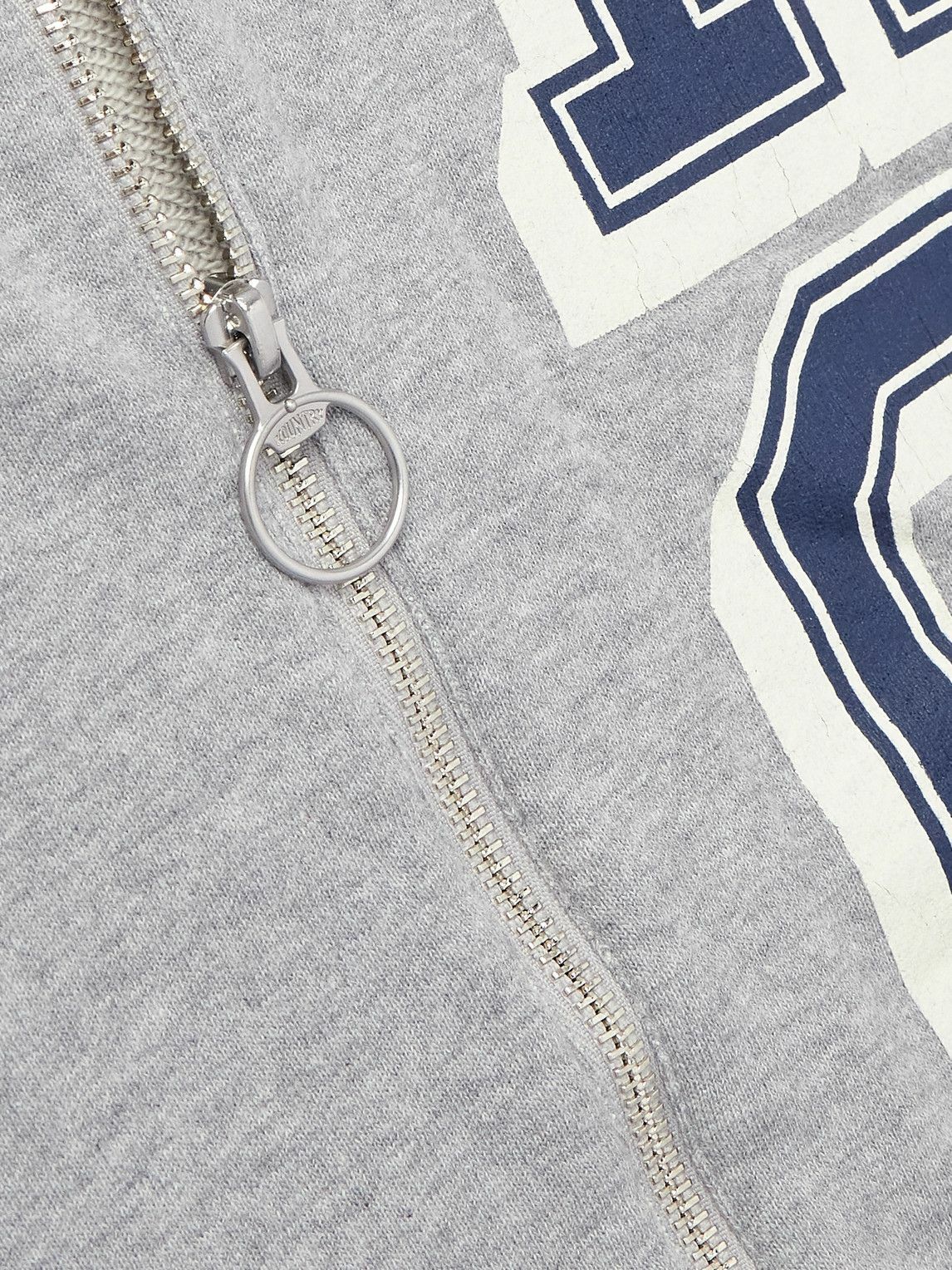 KAPITAL - KO.U Printed Cotton-Jersey Half-Zip Gilet - Gray