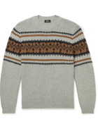 A.P.C. - Franz Intarsia-Knit Alpaca-Blend Sweater - Gray