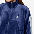 Air Jordan Men's Velour Track Jacket in Midnight Navy/Stealth/White