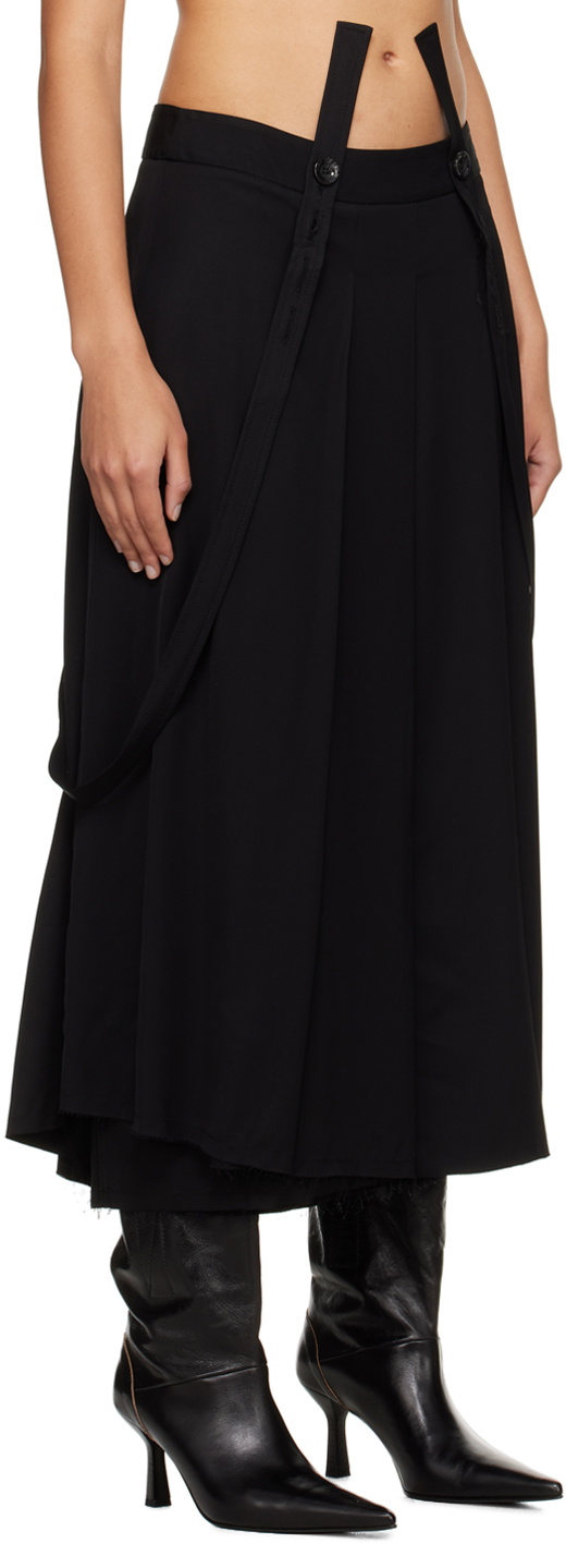 Song for the Mute Black Pleated Midi Skirt