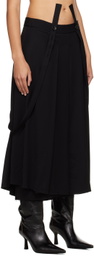 Song for the Mute Black Pleated Midi Skirt