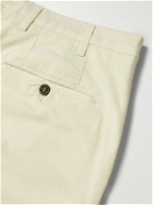 Canali - Slim-Fit Garment-Dyed Stretch-Cotton Twill Chinos - Neutrals