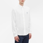 Polo Ralph Lauren Men's Slim Fit Button Down Pique Shirt in White