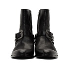 Saint Laurent Black Wyatt 40 Age Harness Boots