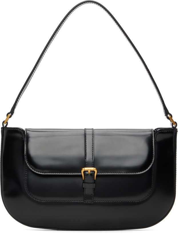 Photo: BY FAR Black Miranda Semi Patent Leather Shoulder Bag