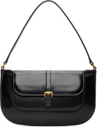 BY FAR Black Miranda Semi Patent Leather Shoulder Bag